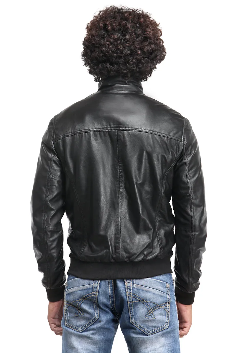 Teakwood Men's Black Leather Jackets