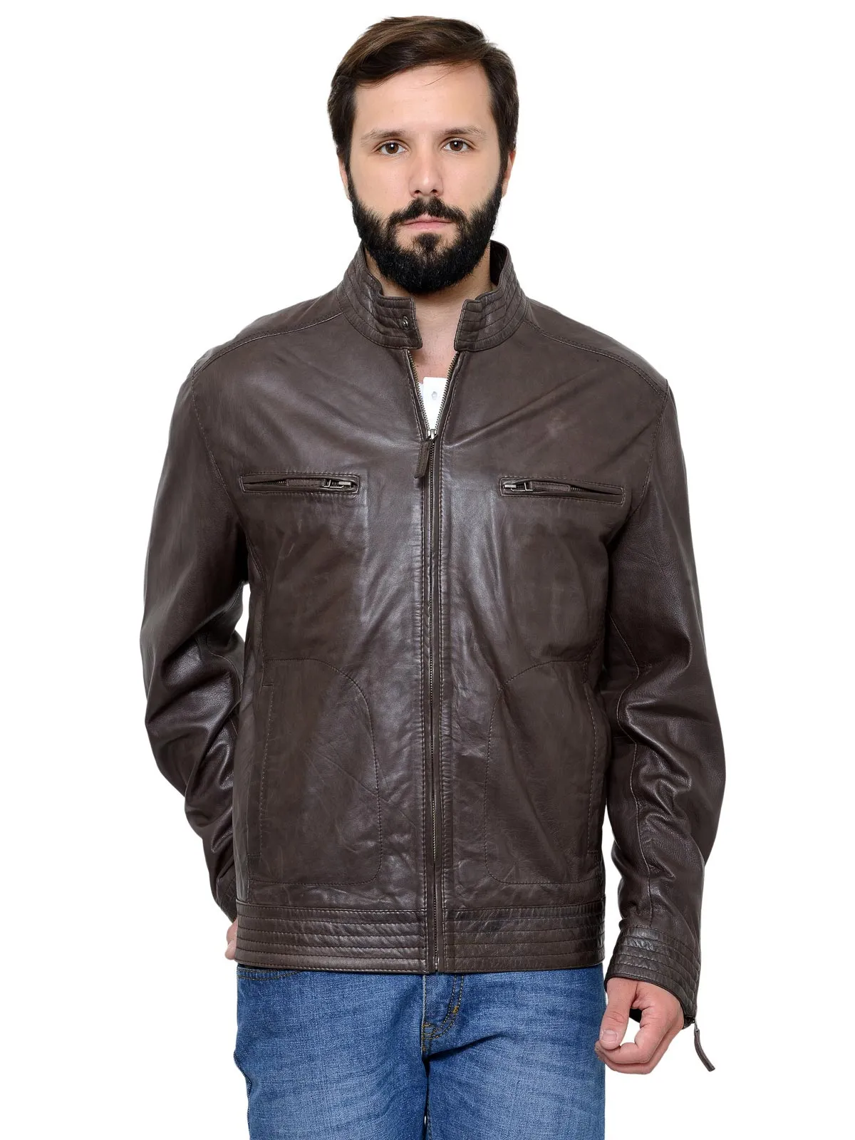 Teakwood Men's Brown Leather Jackets