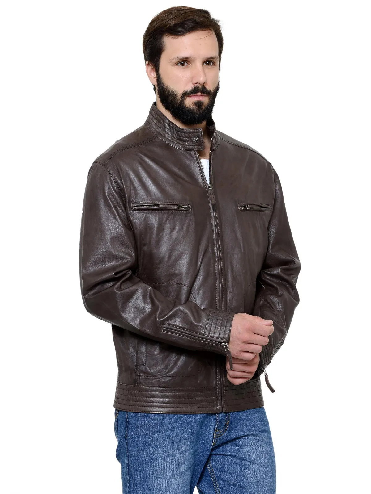 Teakwood Men's Brown Leather Jackets