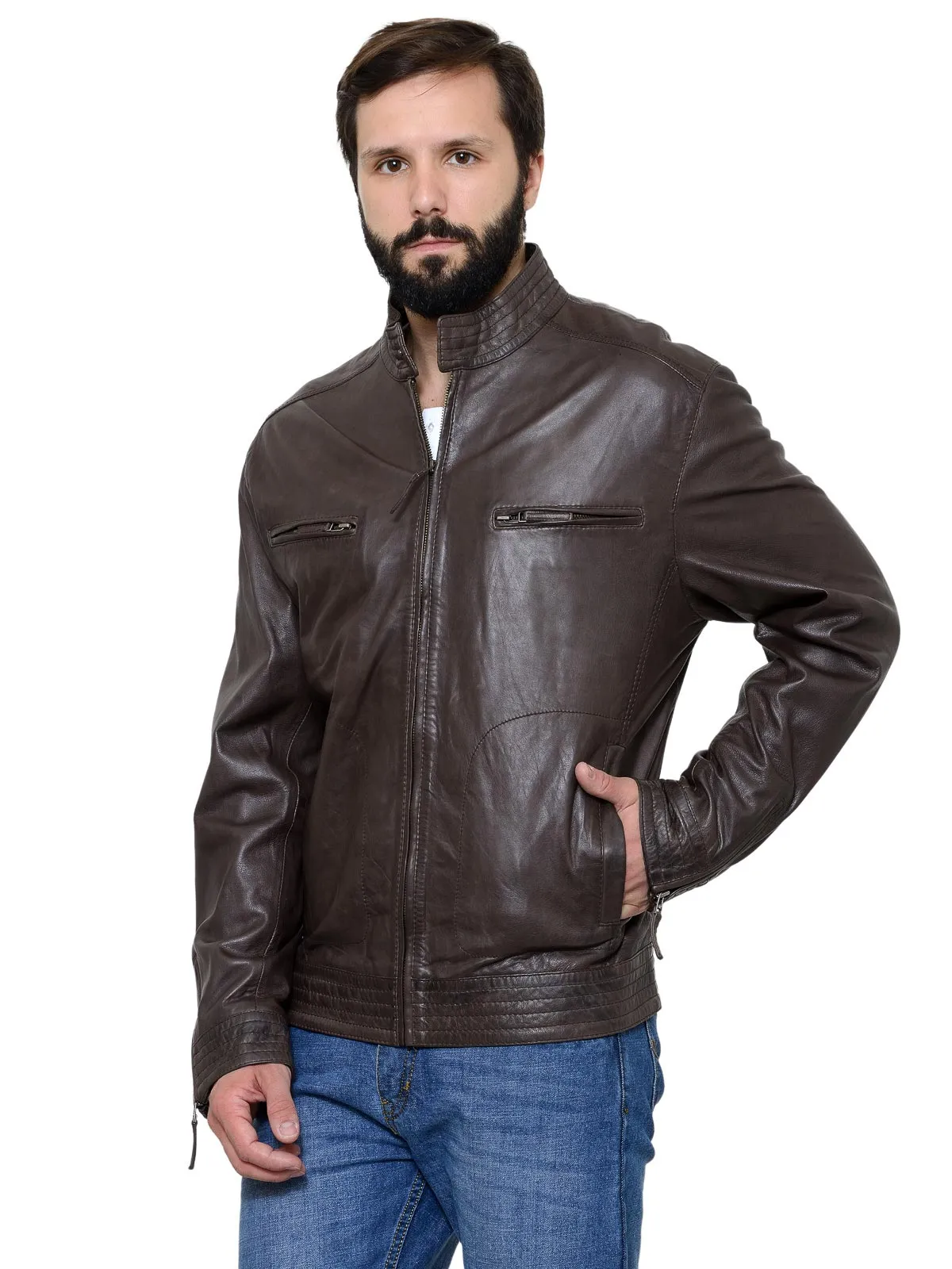 Teakwood Men's Brown Leather Jackets