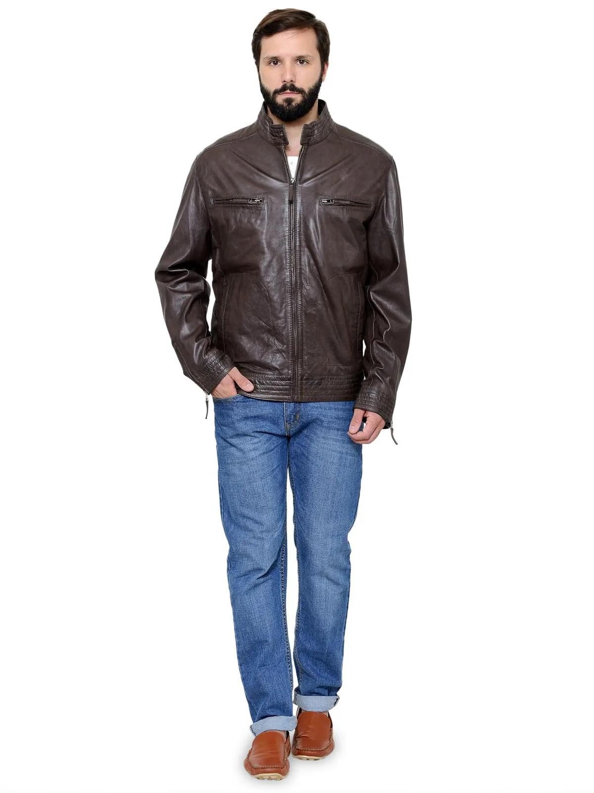 Teakwood Men's Brown Leather Jackets