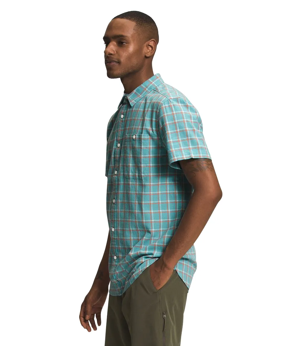 'The North Face' Men's Loghill Button Down - Reef Waters Plaid