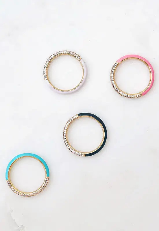 The Positive Enamel Ring Set