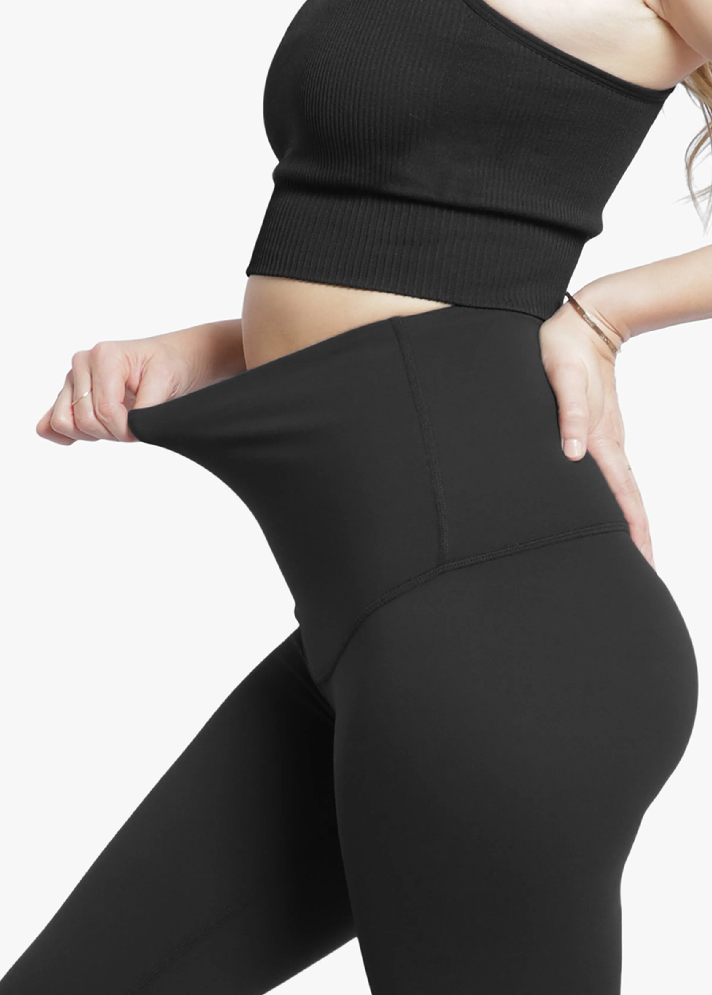 The Recovery Postpartum Compression Black Leggings