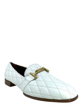 TOD'S Double T Quilted Leather Loafers Size 9