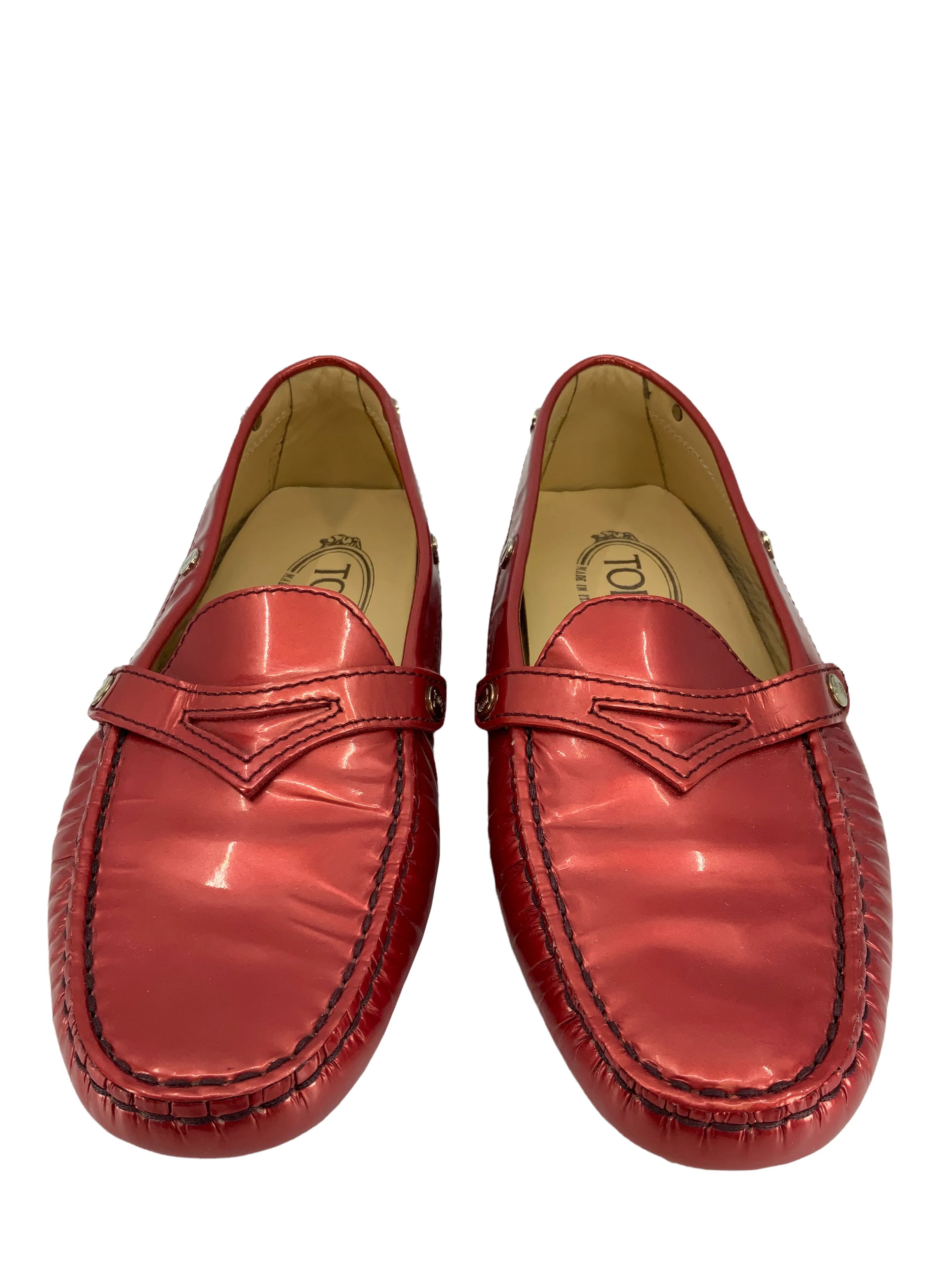 TOD'S Gommino Patent Leather Loafers Size 6