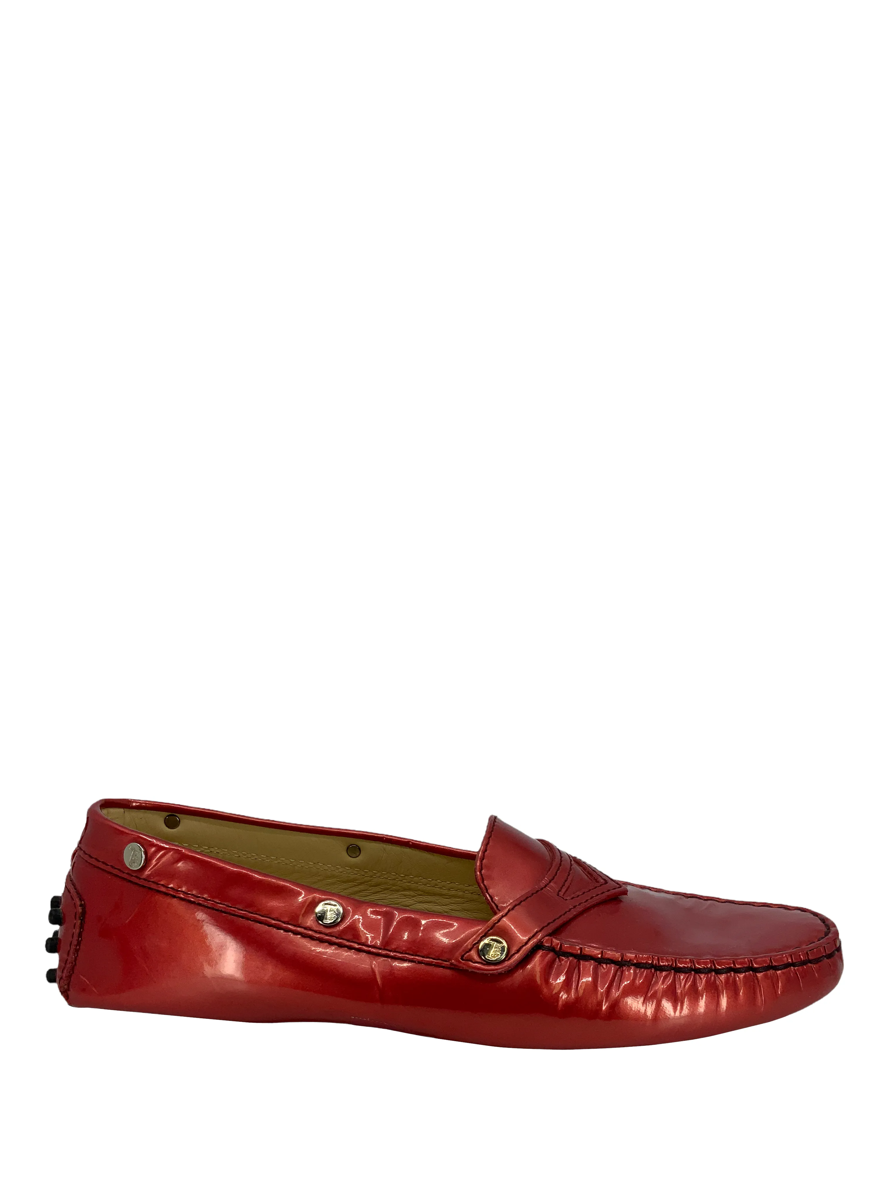 TOD'S Gommino Patent Leather Loafers Size 6