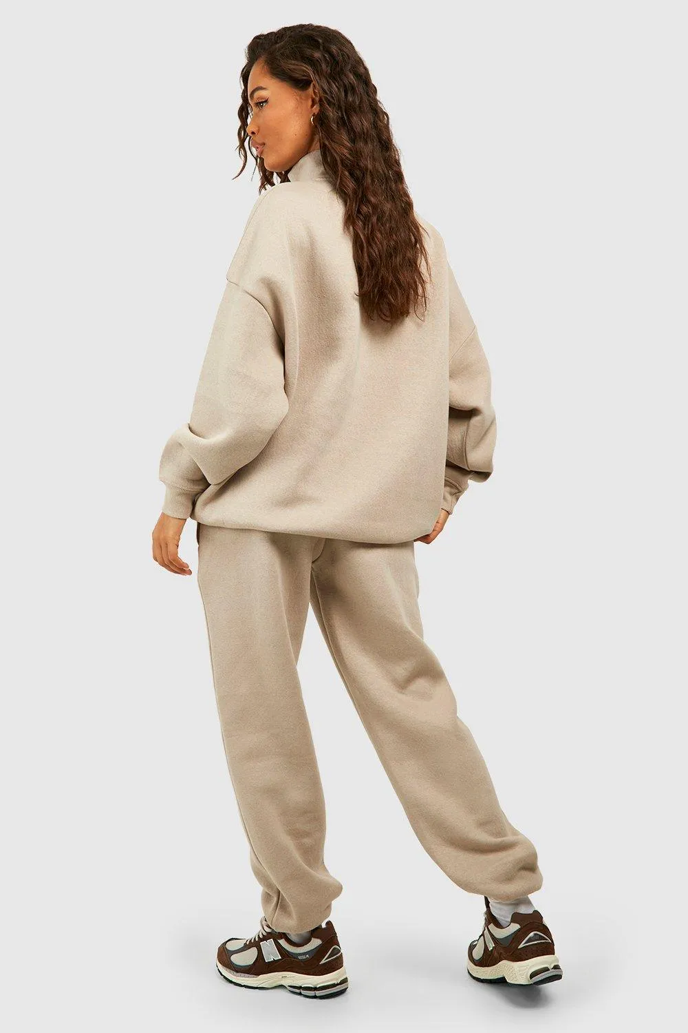 Tracksuits | DSGN Studio Embroidered Half Zip Sweatshirt Tracksuit | boohoo