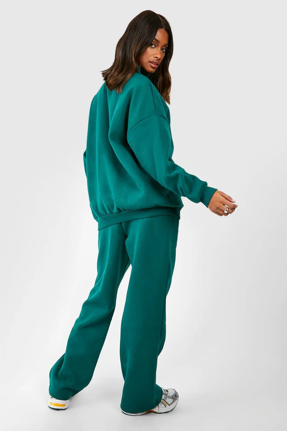 Tracksuits | Dsgn Studio Half Zip Straight Leg Jogger Tracksuit | boohoo