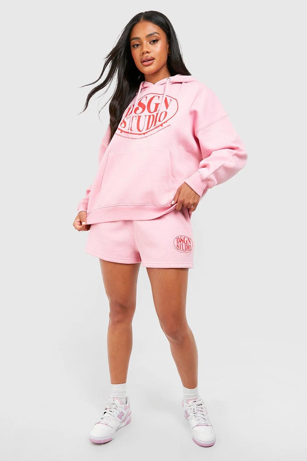 Tracksuits | Dsgn Studio Slogan Hooded Short Tracksuit | boohoo