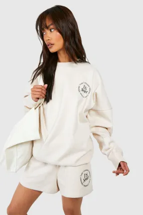 Tracksuits | Dsgn Studio Sports Slogan Sweatshirt Short Tracksuit | boohoo