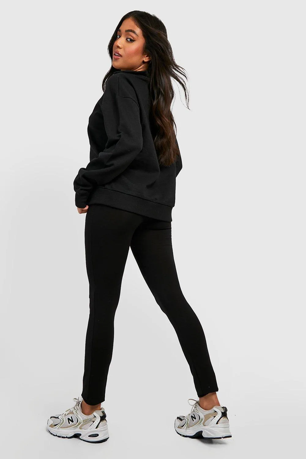 Tracksuits | Petite Half Zip Sweat & Leggings Set | boohoo