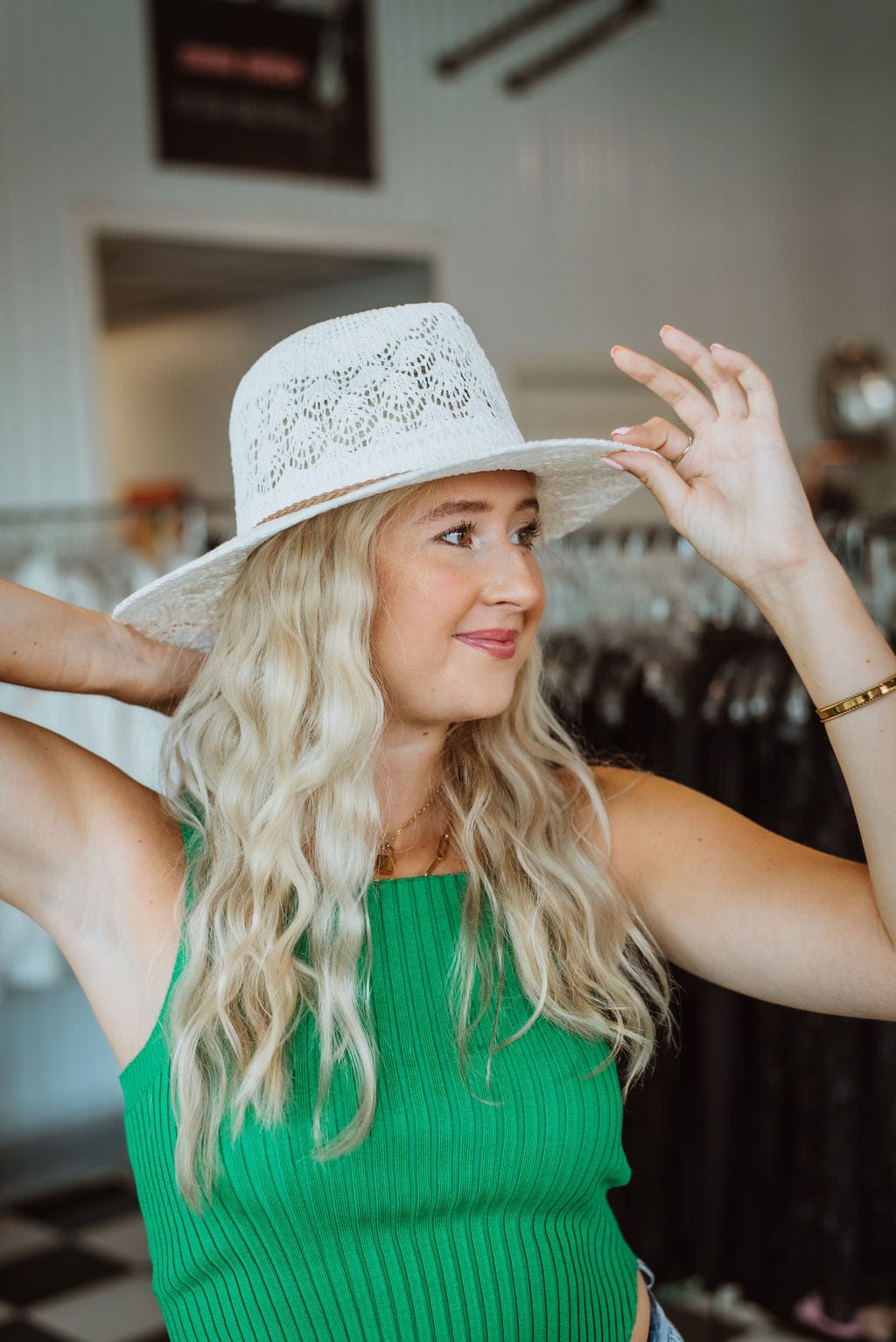 White Summer Cowgirl Hat