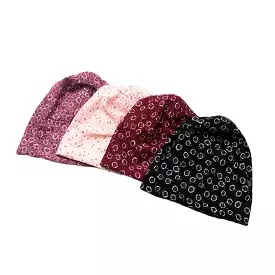 Women Lace Floral Pattern Printed Hollow Breathable Sun Protection Beanie Hat Baotou Hat