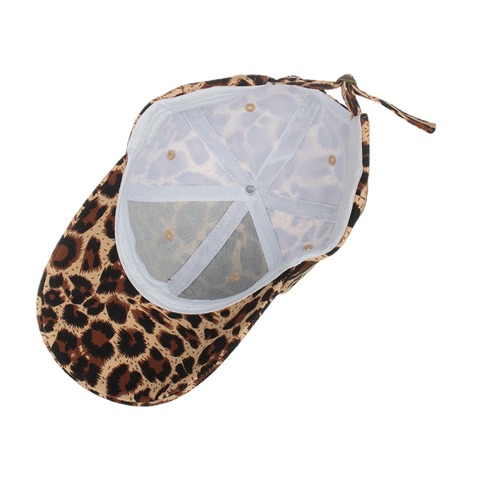 Women Men Leopard Baseball Cap Breathable Sun Hat