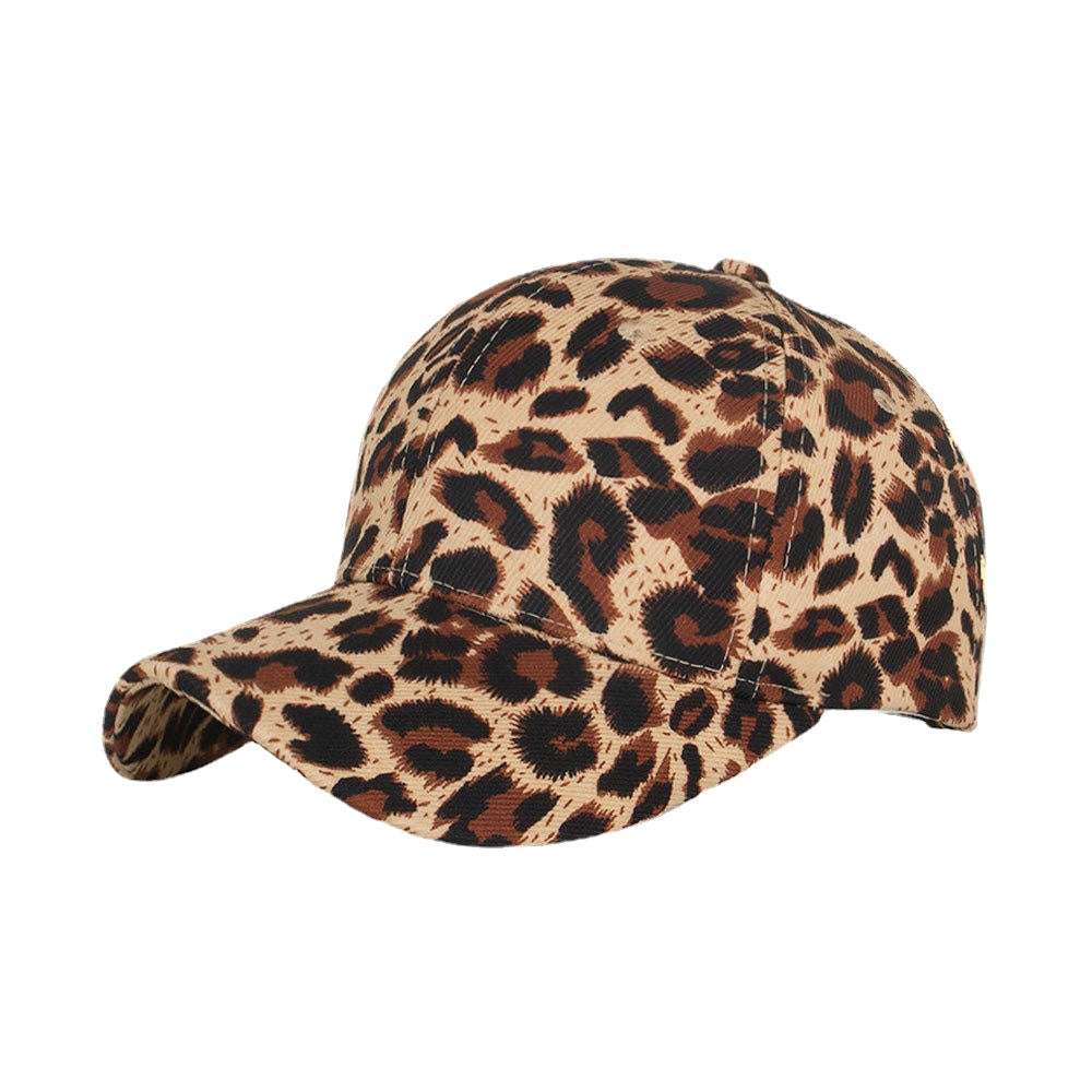 Women Men Leopard Baseball Cap Breathable Sun Hat