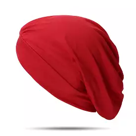 Women New Stretch Cloth Nightcap Forehead Cross Folds Indian Hat Turban Cap