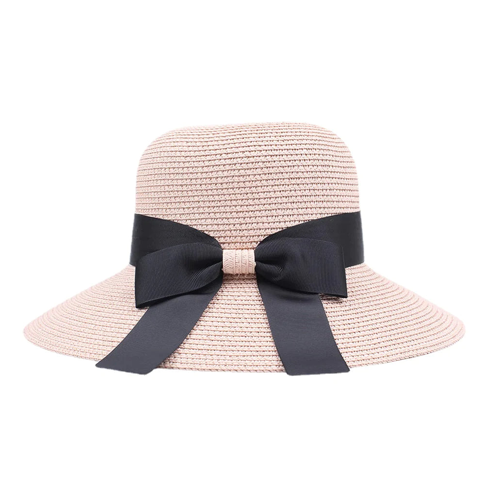 Women Summer Foldable Travel Beach Fisherman Hat Outdoor Sunscreen Straw Hat