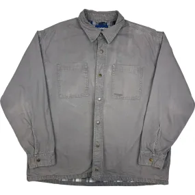 Wrangler Outerwear 00's Flannel Lined Button-Up Shirt Grey