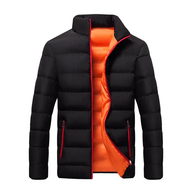 Xituodai Winter Jacket with Stand Collar for Men and Women, Thick Warm Parka, Solid Color, Fashionable, Streetwear, 5XL