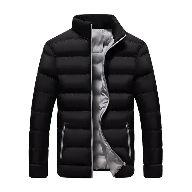 Xituodai Winter Jacket with Stand Collar for Men and Women, Thick Warm Parka, Solid Color, Fashionable, Streetwear, 5XL