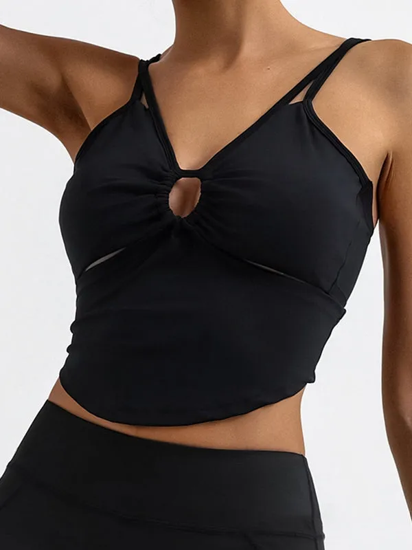 ZASUWA Female Folds Cutout Sports Bras